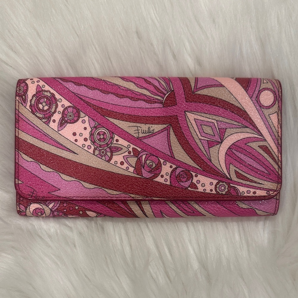 Emilio Pucci Vibrant Pink and Purple Wallet